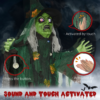 6ft Halloween Witch Prop with Light-Up Eyes & Heart 6ft Halloween Witch Prop with Light-Up Eyes & Heart - Image 6