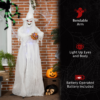 6ft Halloween White Witch Prop with Light-Up Eyes & Pumpkin 6ft Halloween White Witch Prop with Light-Up Eyes & Pumpkin - Image 6