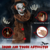 5.6ft Talking Clown Halloween Animatronic with Light-Up Eyes - Image 6