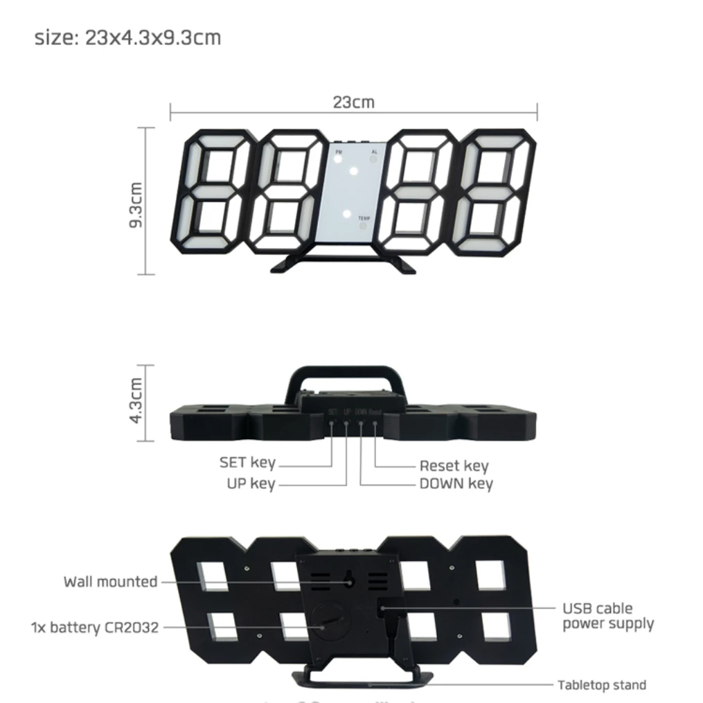 Digital Alarm Clock with Multi-Display Modes & Night Mode Features Digital Alarm Clock with Multi-Display Modes & Night Mode Features - Image 6