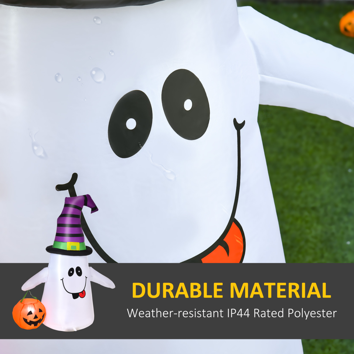 1.2m LED Halloween Inflatable Witch Ghost & Pumpkin Lantern 1.2m LED Halloween Inflatable Witch Ghost & Pumpkin Lantern - Image 6