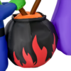 1.8m LED Halloween Inflatable Witches & Cauldron Decoration - Image 7