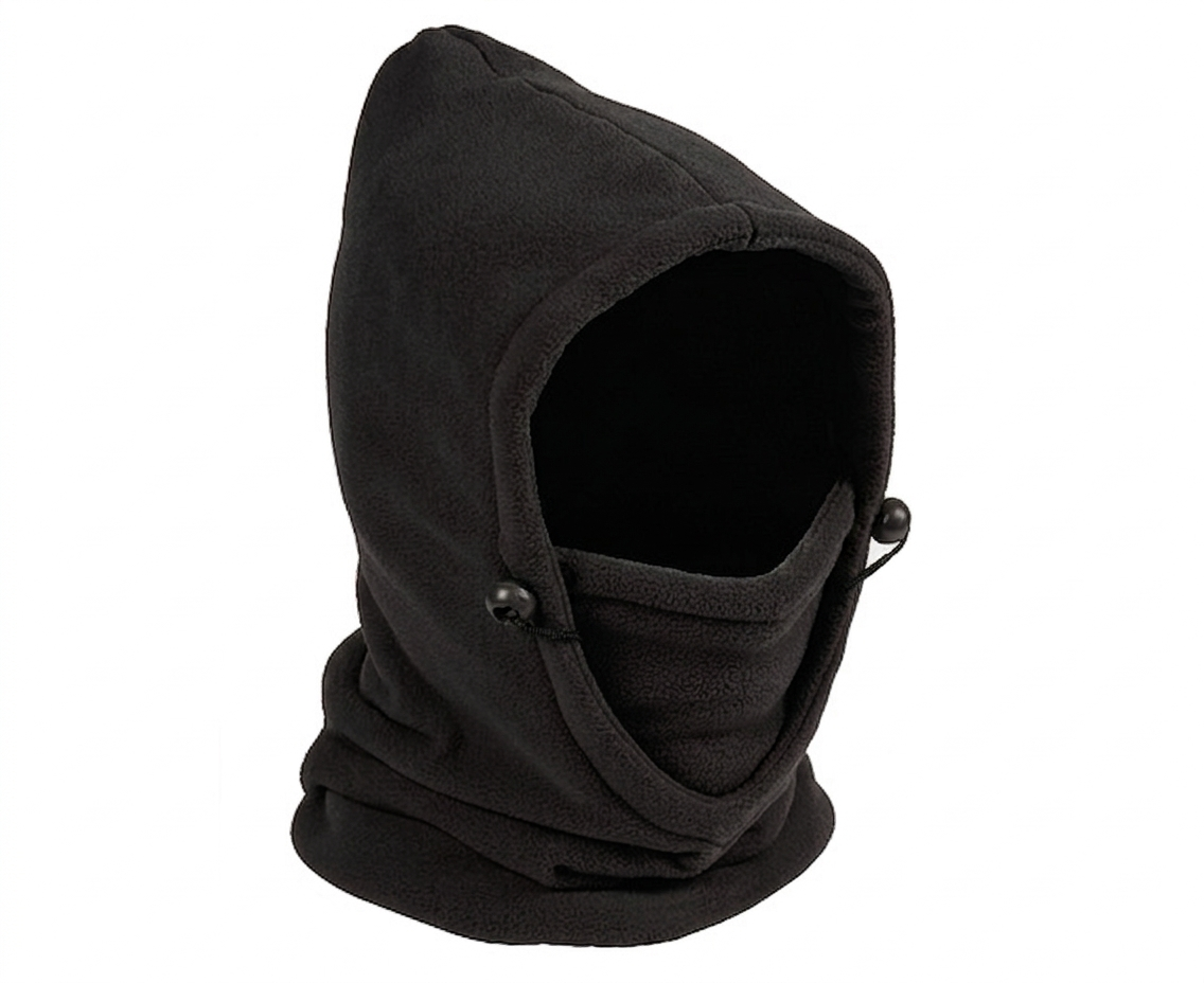 Fleece 6 in 1 Hood Black Fleece 6 in 1 Hood Black - Image 3