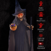 Witch with Broom Halloween Animatronic – Light-Up Eyes - Image 8