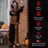 5.6ft Talking Clown Halloween Animatronic with Light-Up Eyes - Image 8