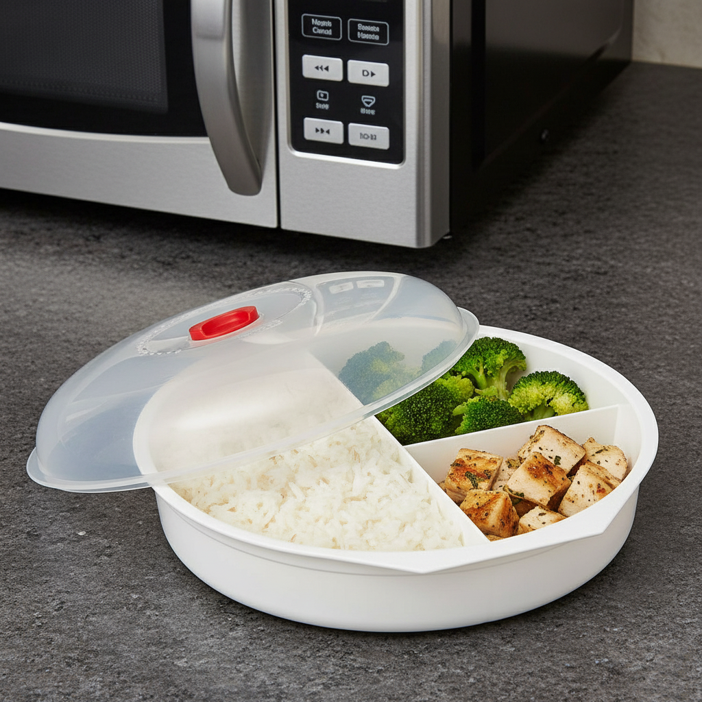 Sectioned Microwaveable Casserole Dish A222417 Sectioned Microwaveable Casserole Dish A222417 - Image 3