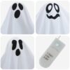 vidaXL Halloween Hanging Ghost 3 pcs White 52 x 62 cm Polyester - Image 5