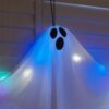 vidaXL Halloween Hanging Ghost 3 pcs White 52 x 62 cm Polyester - Image 3