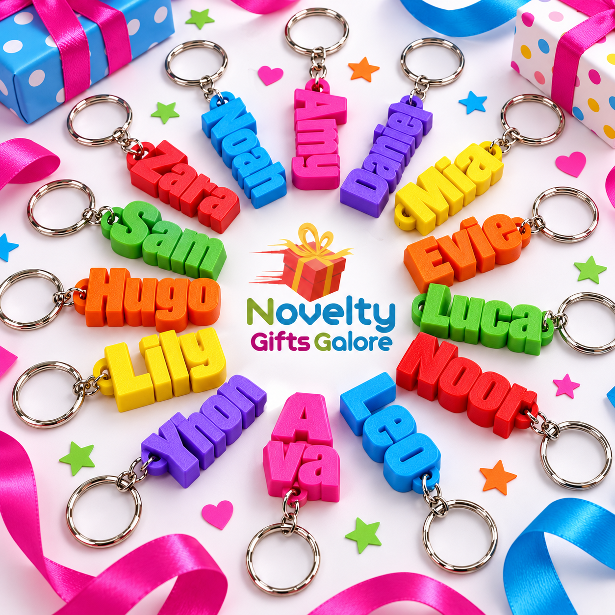 Personalised 3D Printed Name Keyring – Custom Name Gift Personalised 3D Printed Name Keyring – Custom Name Gift - Image 2