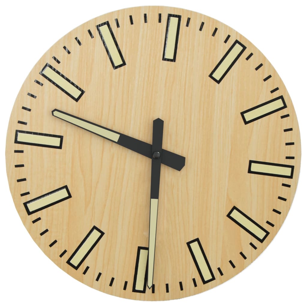 vidaXL Wall Clock with Luminous Scales and Pointers Yellow Ø30 cm vidaXL Wall Clock with Luminous Scales and Pointers Yellow Ø30 cm - Image 2