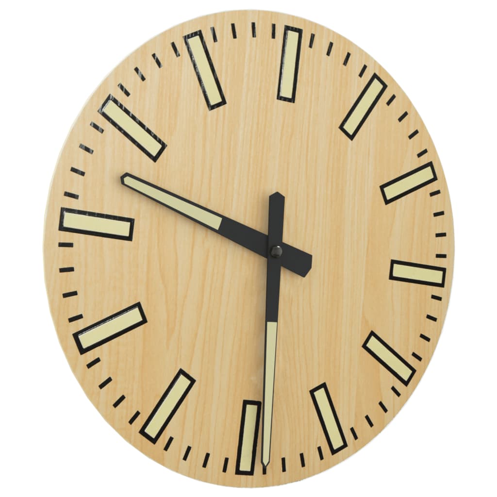 vidaXL Wall Clock with Luminous Scales and Pointers Yellow Ø30 cm vidaXL Wall Clock with Luminous Scales and Pointers Yellow Ø30 cm - Image 3