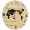 vidaXL Wall Clock Yellow and Black Ø50 cm Engineered Wood - Image 3