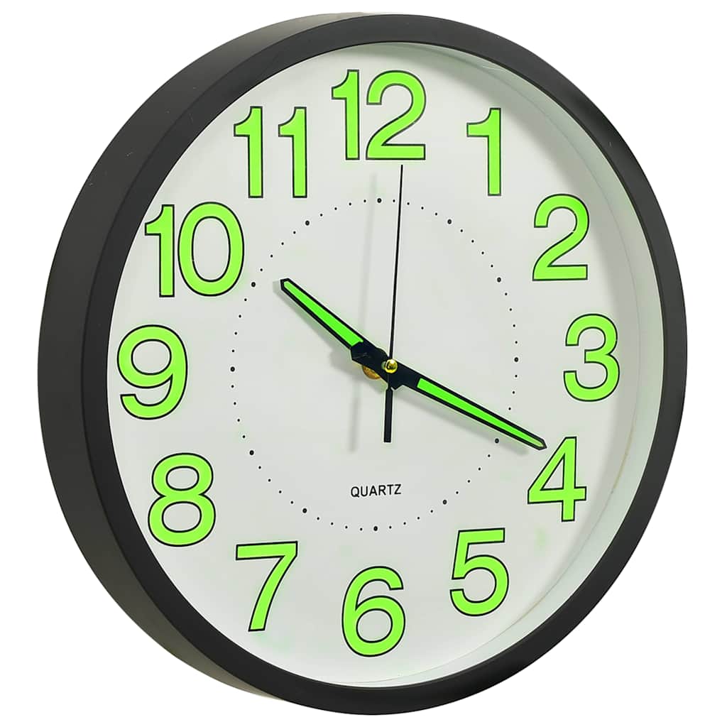 vidaXL Luminous Wall Clock Black 30 cm vidaXL Luminous Wall Clock Black 30 cm - Image 2