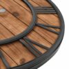 vidaXL Vintage Wall Clock with Quartz Movement Wood and Metal 60cm XXL - Image 5