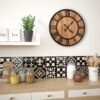 vidaXL Vintage Wall Clock with Quartz Movement Wood and Metal 60cm XXL - Image 2