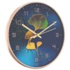 vidaXL Wall Clock Gold and Blue Ø29.5 cm Polystyrene and Glass - Image 3