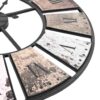 vidaXL Vintage Wall Clock with Quartz Movement 60 cm XXL vidaXL Vintage Wall Clock with Quartz Movement 60 cm XXL - Image 5