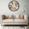 vidaXL Wall Clock | Multicolour | Metal, Paper | 60 cm Diameter