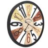 vidaXL Wall Clock | Multicolour | Metal, Paper | 60 cm Diameter vidaXL Wall Clock | Multicolour | Metal, Paper | 60 cm Diameter - Image 3