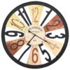 vidaXL Wall Clock | Multicolour | Metal, Paper | 60 cm Diameter vidaXL Wall Clock | Multicolour | Metal, Paper | 60 cm Diameter - Image 2
