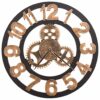 vidaXL Wall Clock Metal 58 cm Golden and Black vidaXL Wall Clock Metal 58 cm Golden and Black - Image 2