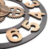 vidaXL Wall Clock Metal 58 cm Golden and Black vidaXL Wall Clock Metal 58 cm Golden and Black - Image 4