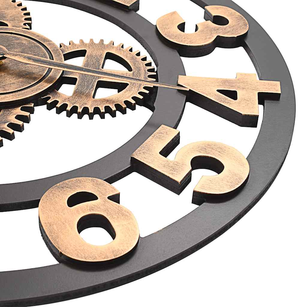vidaXL Wall Clock Metal 58 cm Golden and Black vidaXL Wall Clock Metal 58 cm Golden and Black - Image 4