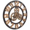vidaXL Wall Clock Metal 58 cm Golden and Black vidaXL Wall Clock Metal 58 cm Golden and Black - Image 3