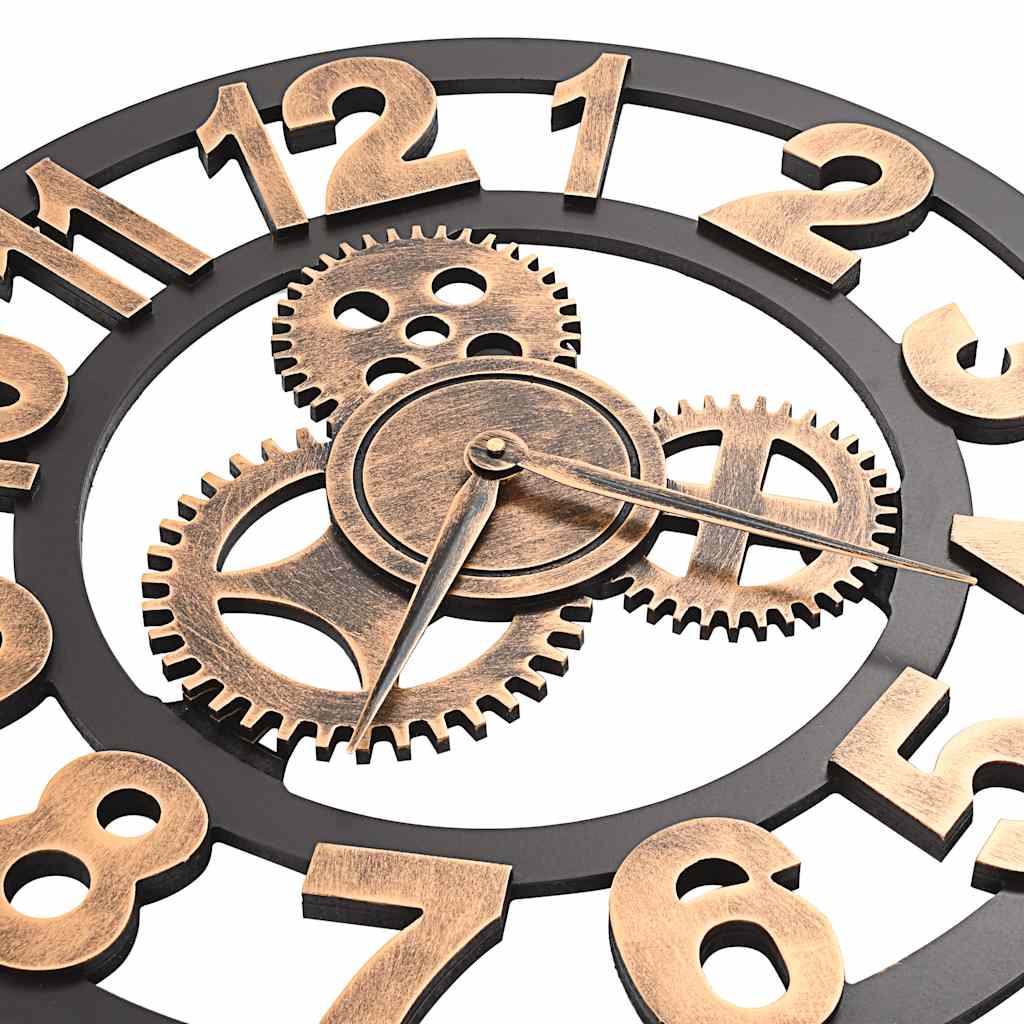 vidaXL Wall Clock Metal 58 cm Golden and Black vidaXL Wall Clock Metal 58 cm Golden and Black - Image 5