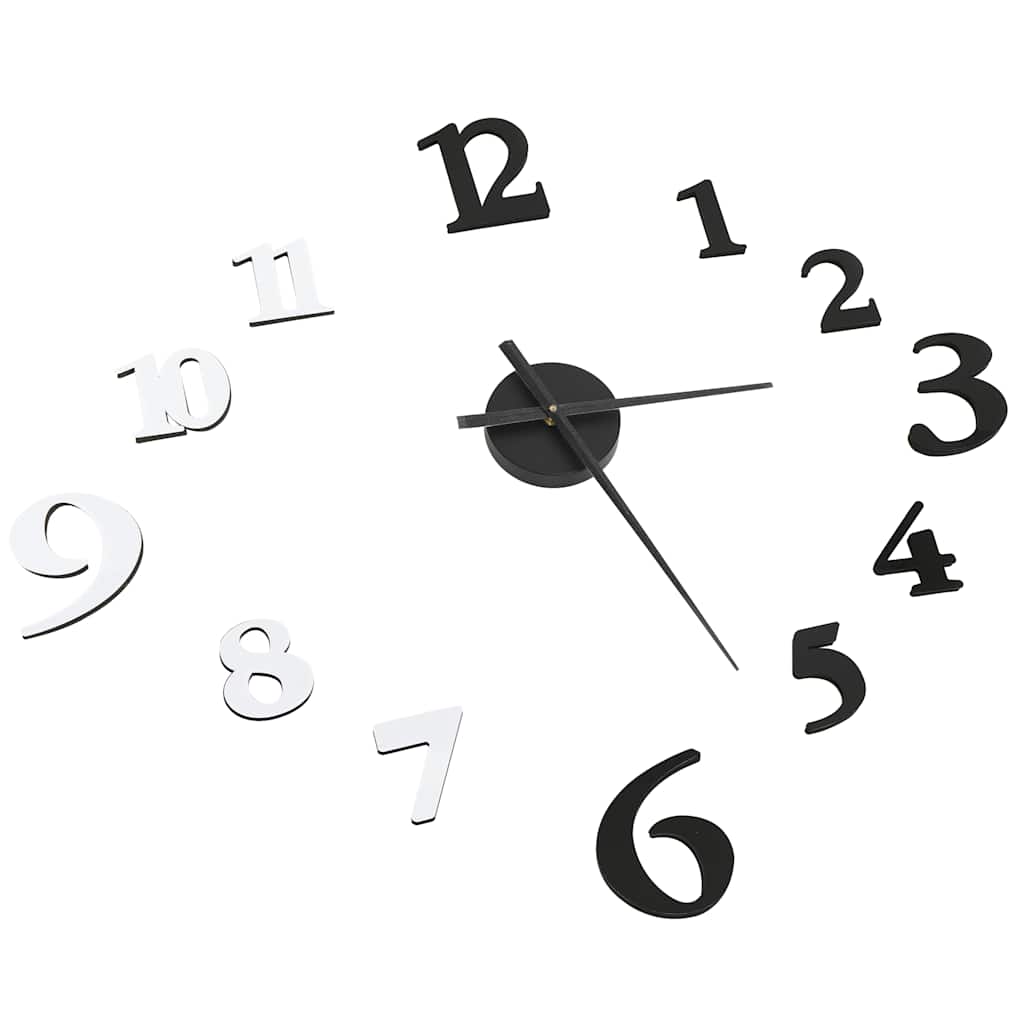 vidaXL 3D Wall Clock Modern Design Black and White 100 cm XXL vidaXL 3D Wall Clock Modern Design Black and White 100 cm XXL - Image 3
