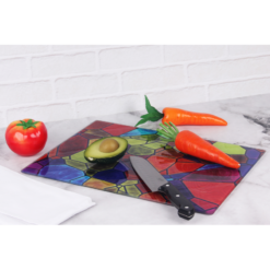 Multi-Colour Glass Cutting Board – Colourful Kitchen Chopping Board