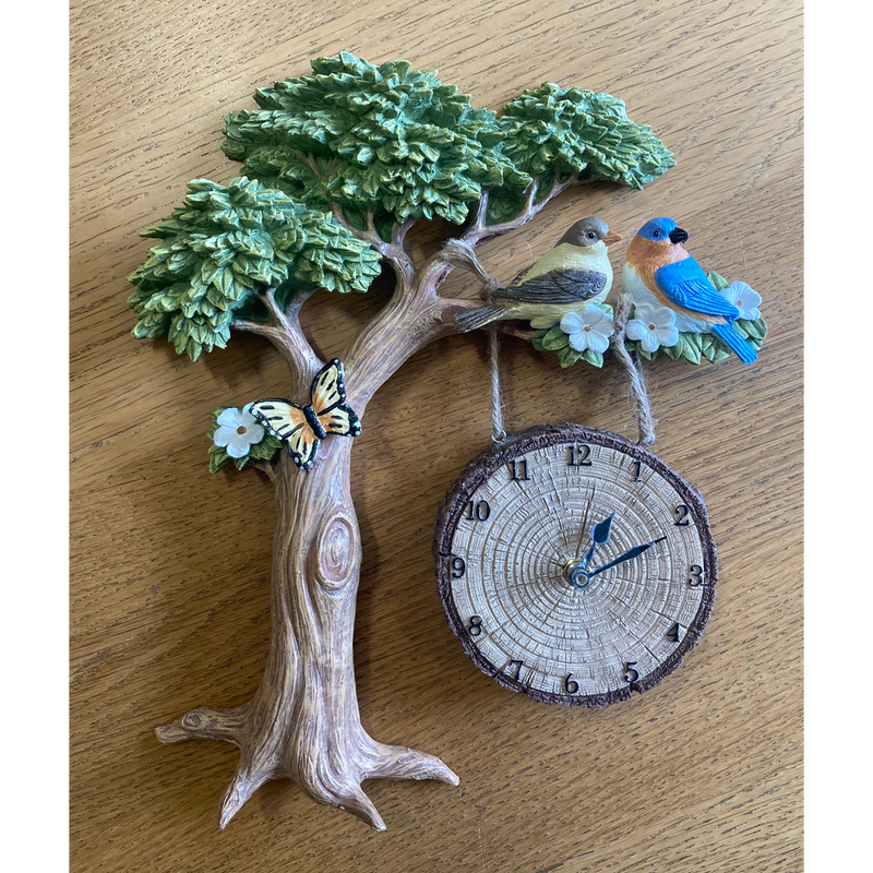 Oak Tree Clock with Bird Oak Tree Clock with Bird - Image 2