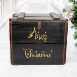 42 cm Black Wooden Storage Box – Stylish Home Organisation & Décor