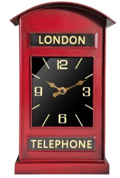 Alternative view of 30 cm Telephone Box Table Clock
