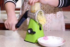 Alternative view of Tabletop Hand-Crank Cutter & Slicer – Manual Food Prep Kitchen Tool