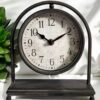 Elegant Silent Sweep Mantel Clock – Quiet Tabletop Timepiece with Modern Functionality, Timeless Classic Design for Living Room, Office & Bedroom for Peaceful Spaces (20CM Black Mantel Clock)