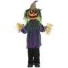 Pumpkin Scarecrow Halloween Animatronic with Red Eyes
