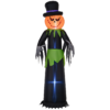 Outsunny 8FT Tall Halloween Inflatable Pumpkin Ghost in A Hat Decoration