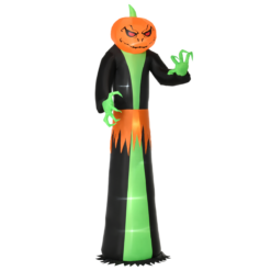 9ft LED Halloween Inflatable Pumpkin Ghost – Outdoor Decoration