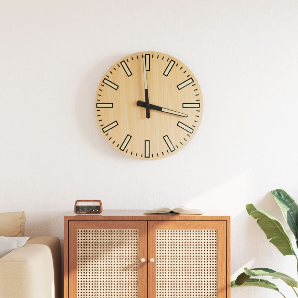 vidaXL Wall Clock with Luminous Scales and Pointers Yellow Ø30 cm vidaXL Wall Clock with Luminous Scales and Pointers Yellow Ø30 cm