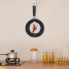 vidaXL Wall Clock with Fried Egg Pan Design 18.8 cm vidaXL Wall Clock with Fried Egg Pan Design 18.8 cm