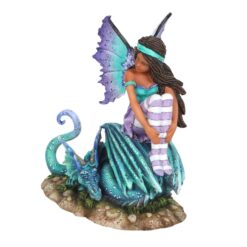 Alternative view of 16cm Dragon Perch Fairy Figurine by Amy Brown