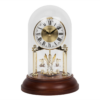 Anniversary Mantel Clock with Glass Dome and Crystal Pendulum